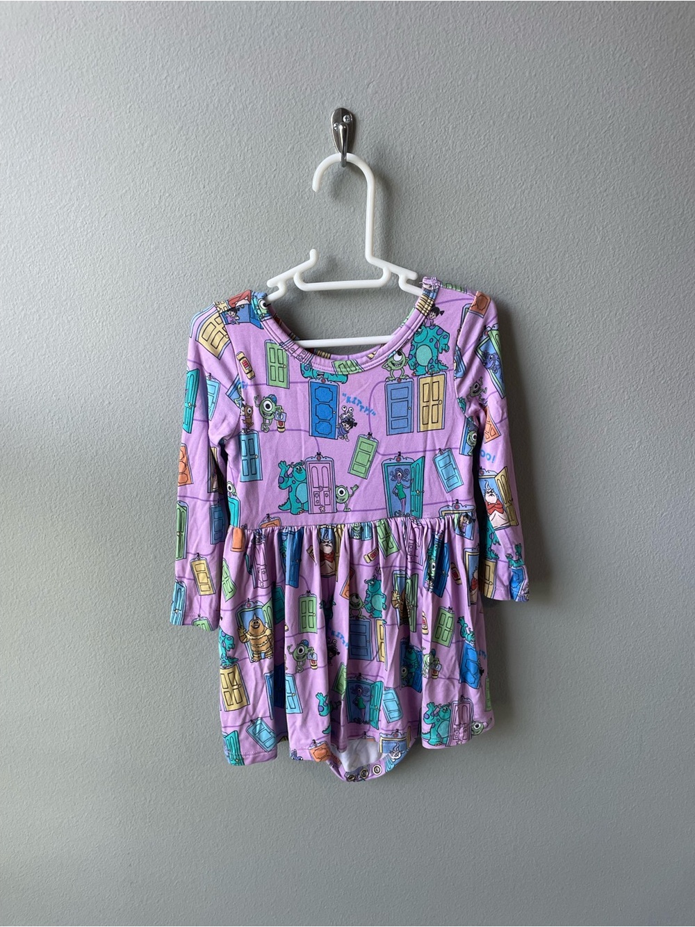 Little Sleepies Play Monsters Inc Bodysuit Twirl Long Sleeve Dress